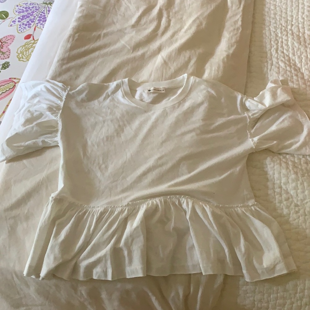 Impeccable Pig Ruffle White Top